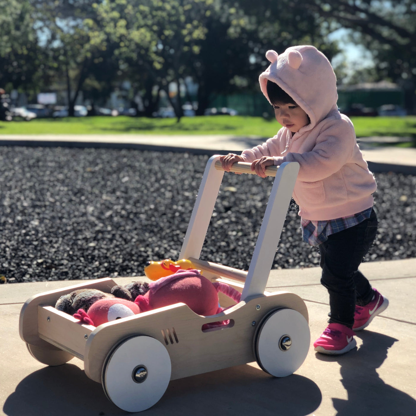 Luma Buggy: Lavender Purple Handcrafted Wooden Push Cart