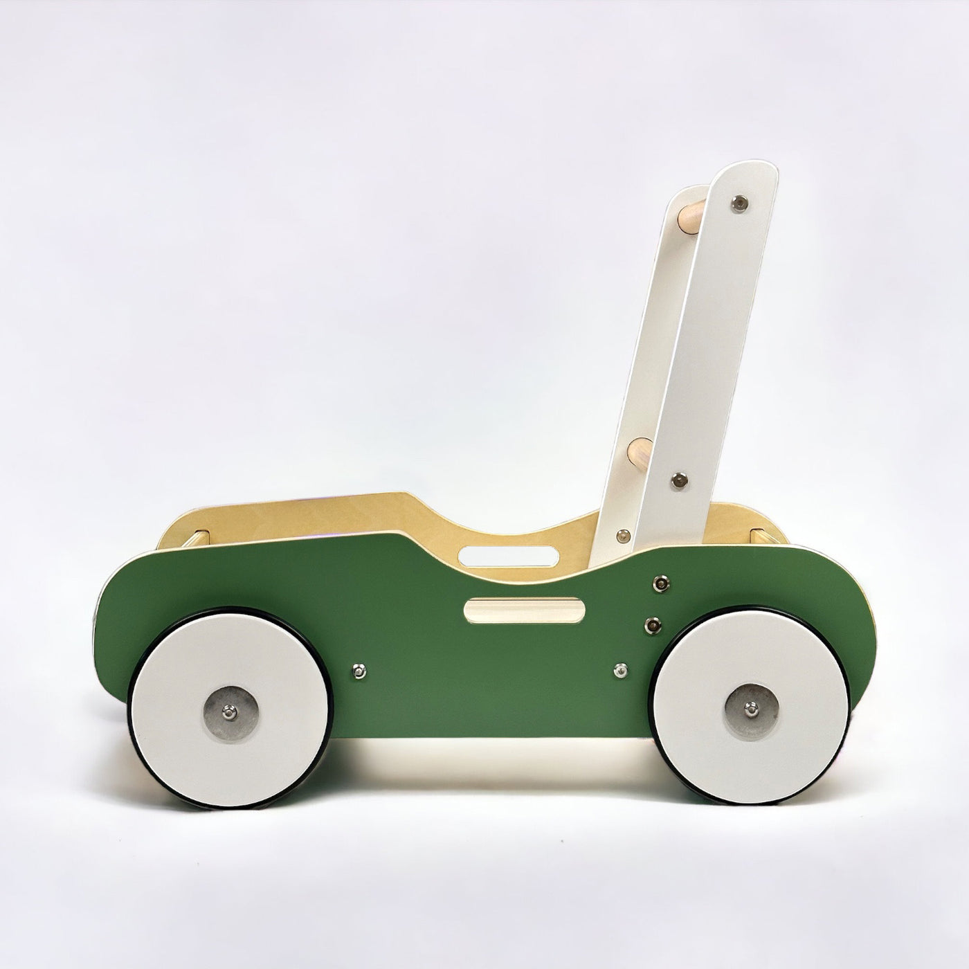 Luma Buggy: Forest Green Handcrafted Wooden Push Cart